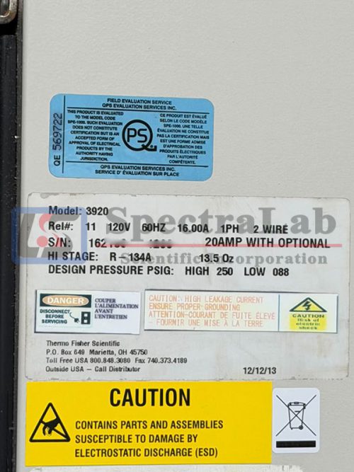 Rex Model 3920 Thermo Scientific Forma Model 3920 Environmental Chamber – Spectralab ...